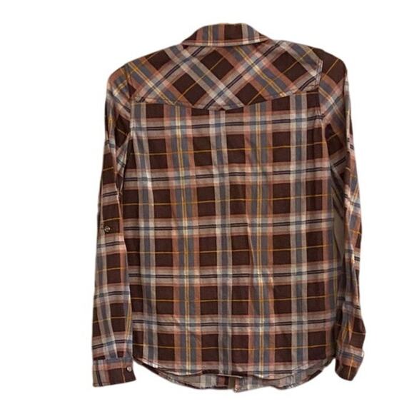 Passport Western Button Snap Pink Plaid Size M Shirt - Picture 2 of 3